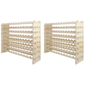 Stackable Wooden Wine Rack for 72/96 Bottles