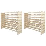 Stackable Wooden Wine Rack for 72/96 Bottles