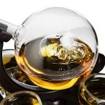 Skull King Skeleton Decanter Set with Shot Glasses