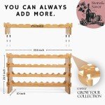 36-Bottle Modular Bamboo Wine Rack Display