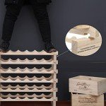 Wooden Stackable Wine Rack Cabinet for 120 Bottles