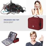 Travel Electronics Organizer Bag - Wine Red