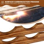 9-Bottle Wood Wine Rack – Easy Assembly & Space Saving