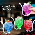 Vampire Wine Glasses Set with Built-In Straws