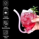 Vampire Wine Glasses Set with Built-In Straws