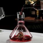 Gold Wine Decanter with Aerator and Filter