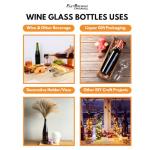 Clear Bordeaux Wine Bottles - 12 Pack