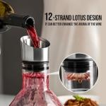 Gold Wine Decanter with Aerator and Filter