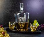 Skull Decanter Set with Shot Glasses and Base