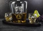 Skull Decanter Set with Shot Glasses and Base