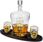 Skull Decanter Set with Shot Glasses and Base