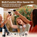 8-Piece Wine Opener Gift Set with Wood Case