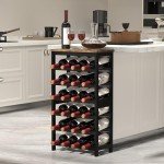 6-Tier Bamboo Wine Rack with Table Top