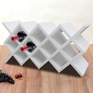 Wall-Mount Wine Rack with 10 Grid Slots