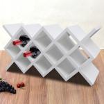 Wall-Mount Wine Rack with 10 Grid Slots