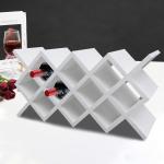 Wall-Mount Wine Rack with 10 Grid Slots