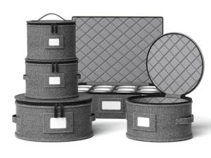 5-Piece Hard Shell Wine and Dish Storage Box