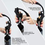 Ergonomic Manual Wine Bottle Opener - Black & Bronze