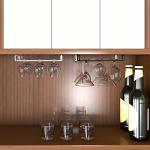 GeLive 10-Inch Under Cabinet Wine Glass Rack Set