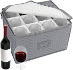 12-Hole Hard Shell Wine Glass Storage Case