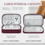 Portable Waterproof Cable Organizer Bag in Wine Red