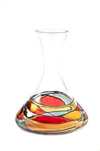 Sagrada Barcelona Colorful Hand-Painted Wine Decanter