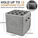 LotFancy Stackable Champagne Flute Storage Case