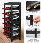 6-Tier Freestanding Wine Rack with Table Top