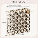 42-Bottle Compact Wine Rack for Easy Storage