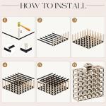 42-Bottle Compact Wine Rack for Easy Storage