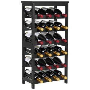 VEVOR 24-Bottle Freestanding Wine Rack - 6 Tiers