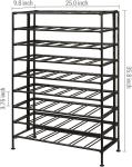 Freestanding Black Metal 9-Tier Wine Rack