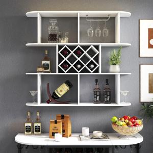 Rustic 3-Tier Wall-Mounted Wooden Wine Rack