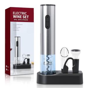 5-in-1 Electric Wine Opener Set with Accessories