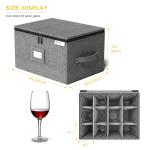 YearningHome Stackable Wine Glass Storage Box, Holds 12