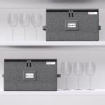 YearningHome Stackable Wine Glass Storage Box, Holds 12