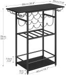 5-Tier Freestanding Wine Rack with Glass Holder