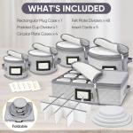 Quilted Wine Glass and Dish Storage Box