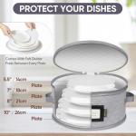 Quilted Wine Glass and Dish Storage Box