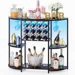 LED Wine Bar Cabinet with Glass Holder