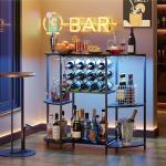 LED Wine Bar Cabinet with Glass Holder