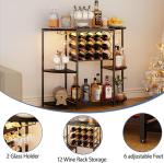 LED Wine Bar Cabinet with Glass Holder
