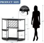 LED Wine Bar Cabinet with Glass Holder