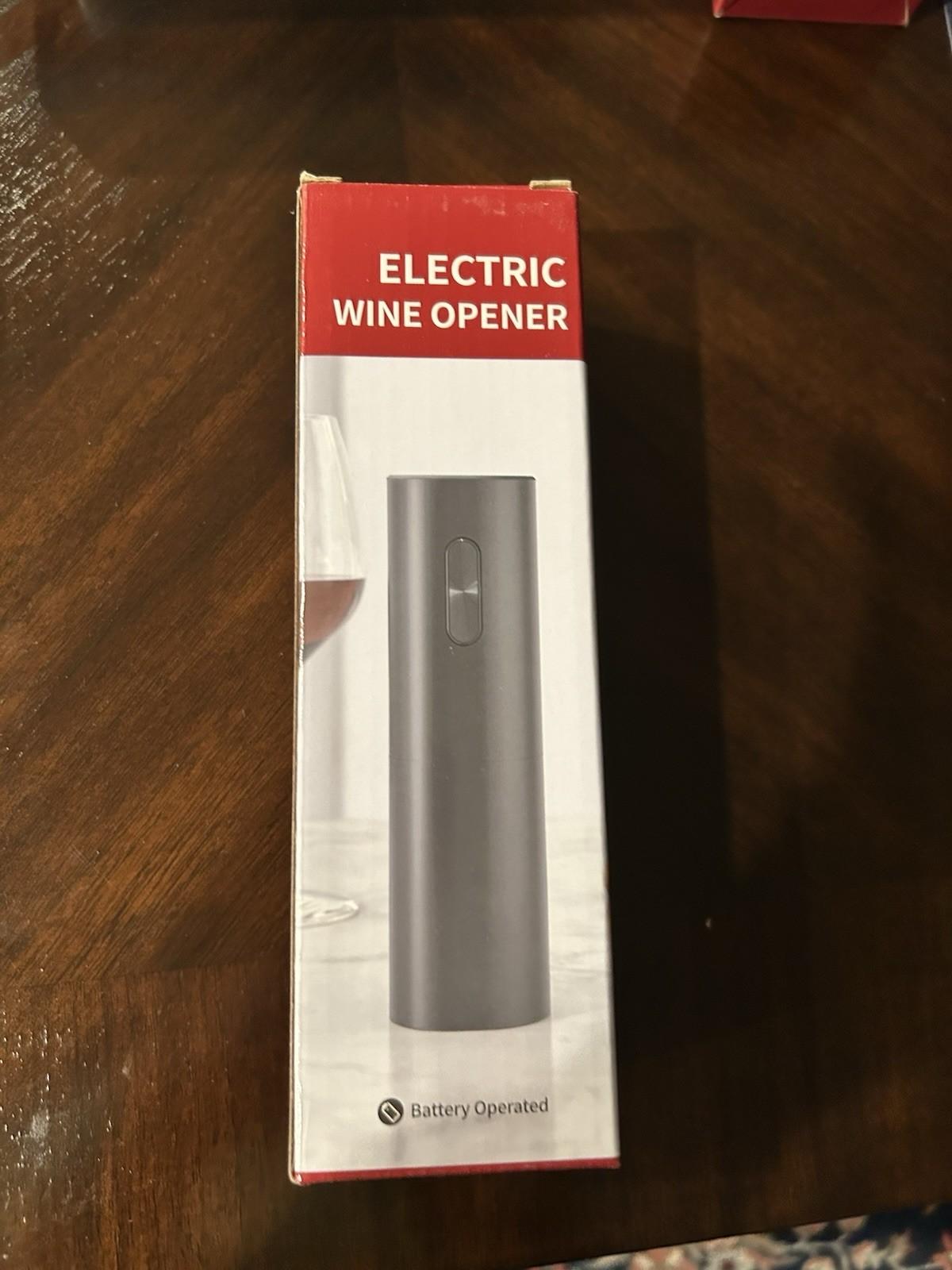 Electric Battery-Powered Wine Bottle Opener - Black