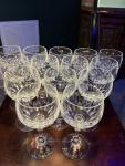 Set of 13 Schott Zwiesel Cut Crystal Wine Glasses