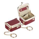 Wine Red Leather Mini Jewelry Box & Coin Purse
