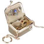 Wine Red Leather Mini Jewelry Box & Coin Purse