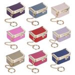 Wine Red Leather Mini Jewelry Box & Coin Purse