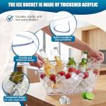 Clear Acrylic Ice Bucket for Champagne & Wine