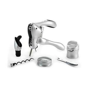 6-Piece Rabbit Wine Tool Set in Silver